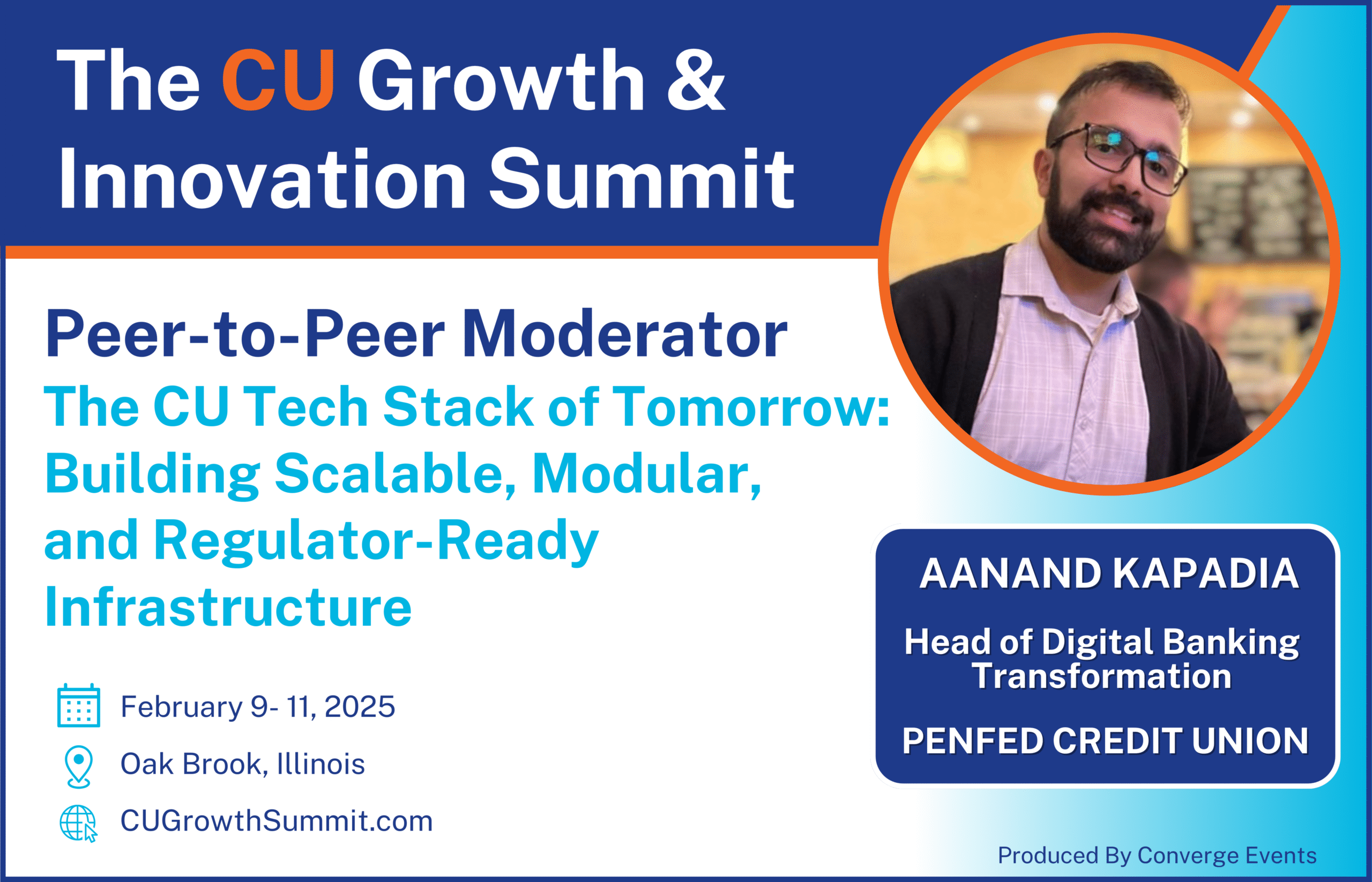 Aanand Kapadia to Lead Peer-to-Peer Session on Credit Union Tech Transformation at CUGI 2026