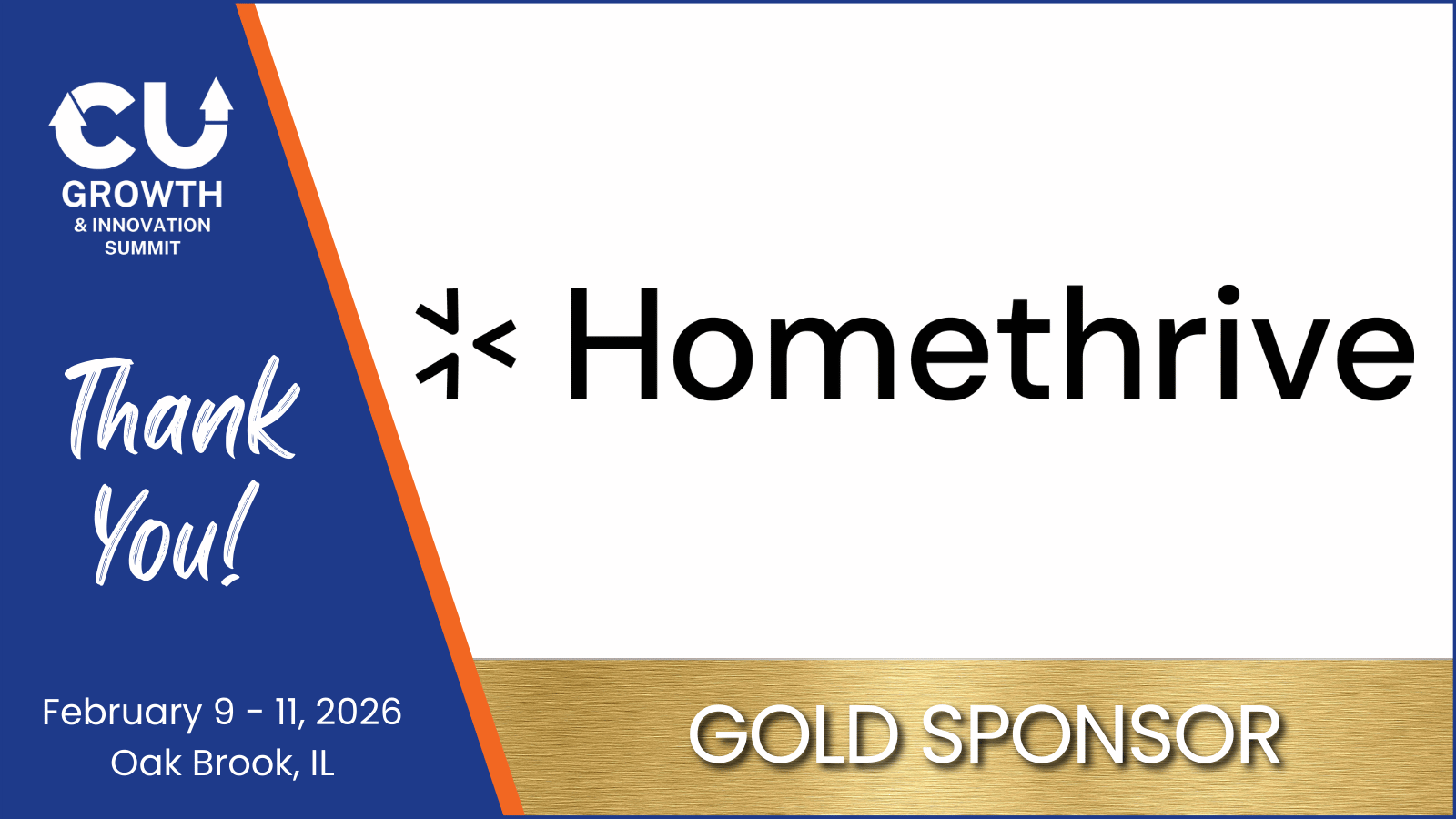 Homethrive recognized as a Gold Sponsor for the CU Growth and Innovation Summit