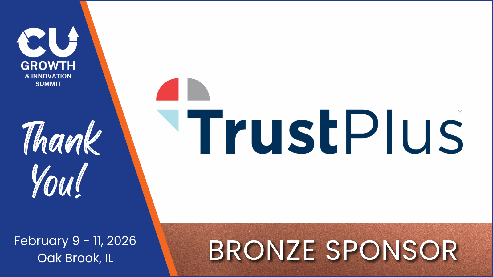 Announcement of TrustPlus as Bronze Sponsor for the 2026 CU Growth & Innovation Summit