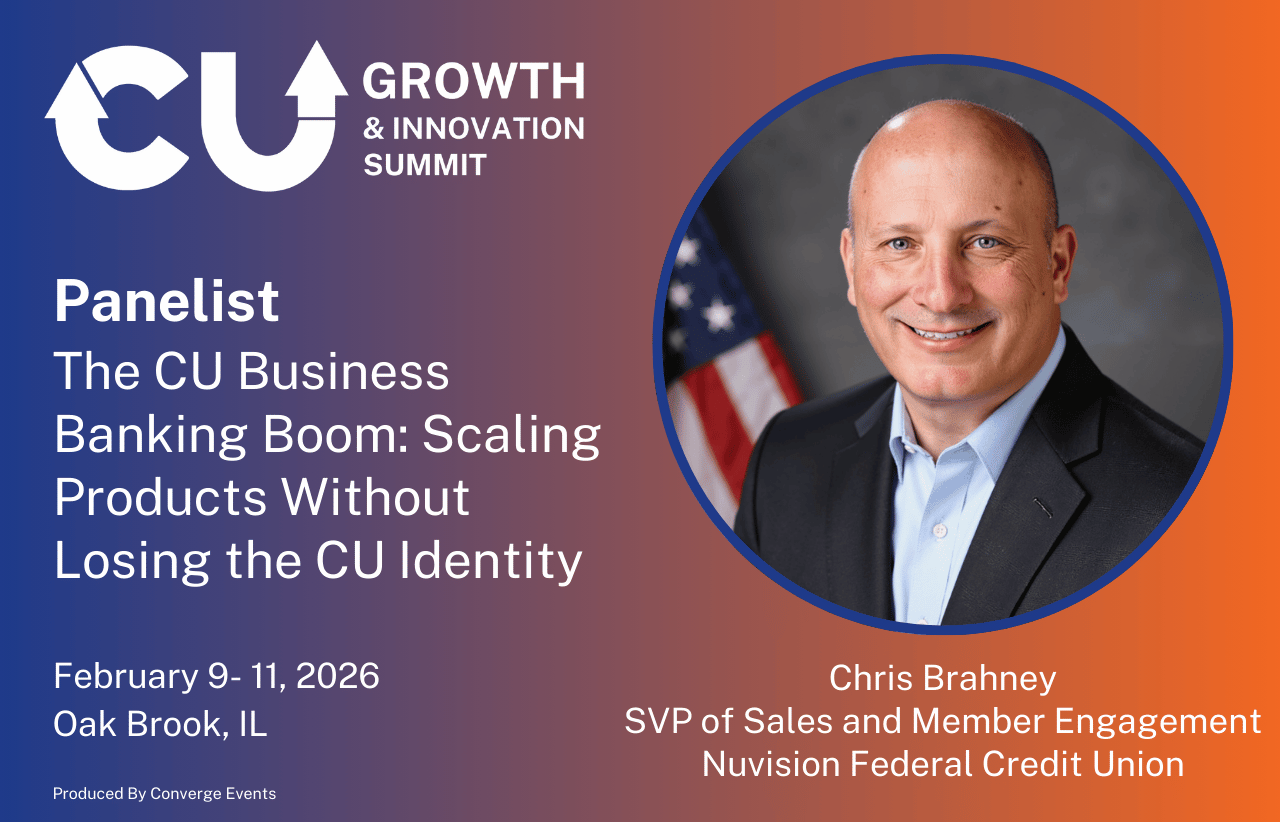 Chris Brahney announced as a CUGI 2026 speaker and panelist on business banking and credit union identity